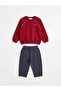 Unisex Kids Crew Neck Sweatshirt and Striped Pants 2-Piece Set - 3