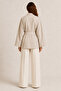 Stone Color Belted Kimono Jacket - 3