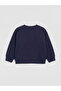 Navy Blue Embroidered Girls' Tracksuit Set - 3