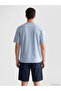 Lcwaikiki Classic Blue Crew Neck Printed Men's T-Shirt - 3