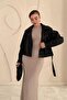Black Belted Leather Jacket - 4