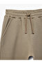 Pique Fabric Barrel Cut School Sweatpants with Pockets and Tie Waist - 6
