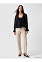 Lcw Everyday Black V-Neck Ruffled Blouse with Tie Detail - 2