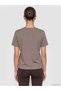 Two Mt Shop Quality Koor Sport Brown Combed Cotton Plain Standard & Regular Women's Sports T-Shirt - 4