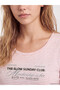 Alita City with a Difference from Lcw Dream Pink Combed Cotton Printed Short Sleeve Women's Pajama Set - 3