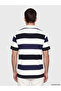 Esvab • Modern & Distinctive Devrik Roba Collar Color Block Pique Men's T-Shirt - 5