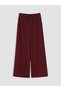 Vizyon New Season Burgundy Wide Leg Girls' Velvet Trousers - 2