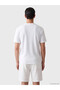 Lcwaikiki Classic White Crew Neck Textured Men's T-Shirt - 3