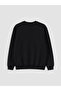 Xside Black Crew Neck Michigan Printed Men's Sweatshirt - 7