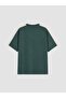 Xside Green Crew Neck Printed Men's T-Shirt - 6