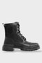 Lace-Up Zippered Boots Men's Boots Black