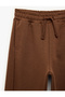 Pocket Detailed, Tie-Waist, Barrel Shape, Three-Threaded School Sweatpants - 6