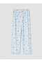 Lcw Young Blue Crew Neck Printed Women's Pajama Set - 8