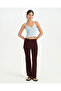 Women's Chestnut Ecovero ™   Viscose Wide Leg Regular Waist Mini Skirted Trousers - 5