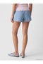 Two Mt Shop Quality Lcw Everyday Blue Denim Striped Comfortable & Relax Women's Jean Shorts - 4