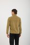 Beige Men's Stand Collar Zippered Fleece Top - 7
