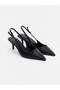 Lcw Steps Black Pointed Toe Open Back Women's Heeled Shoes