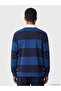 Rmz Gi̇yi̇m Farkiyla Devrik Roba Collar Striped Men's Sweatshirt - 5