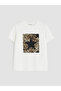 Lcw Everyday White Printed Soft Touch Women's T-Shirt - 5