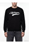 Xside Black Crew Neck Michigan Printed Men's Sweatshirt - 3