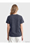 Two Mt Shop Quality Lcw Vision Anthracite Combed Cotton Printed Comfortable & Relaxing Short Sleeve Women's T-Shirt - 4