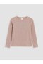 Lcw Kids Gray Crew Neck Glitter Girls' 2-Piece T-Shirt - 5