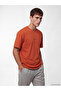Lcw Vision Orange Crew Neck Printed Men's T-Shirt