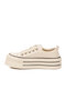 Beige Linen Lace-Up Thick Comfortable Sole Women's Casual Sneaker Shoes 2011 - 4