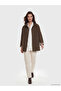 Brown Oversize Gabardine Women's Trench Coat - 2