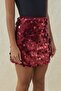 Burgundy sequin detail mini skirt - 2