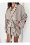 Windbreaker Detailed Belted Araboy Trench Coat - 6