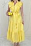 Mustard Ruffled Buttoned Dress - 3