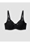 Lcw Dream Black Underwire Non-Padded Gathering Lace Bra