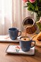 Anadolu Çiçekleri Natural Stone Coffee Presentation Set for 2 People - 4 Pieces - 2