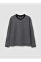 Rmz Gi̇yi̇m Farkiyla Zero Roba Collar Striped Men's Sweatshirt - 6