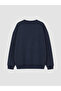 Navy Blue Printed Men's Sweatshirt - 3