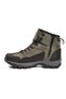 Khaki Lace-Up Zippered Cold-Resistant Non-Slip Unisex Outdoor Trekking Boots 980