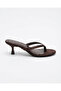 Women's Wide Band Flip-Flop Slippers with 5 cm Goblet Heels - 2
