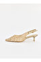 Lcw Steps Beige Pointed Toe Embroidered Women's Heeled Shoes - 2