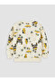 Beige Patterned Boys' Tracksuit Set - 4