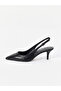 Lcw Steps Black Pointed Toe Open Back Women's Heeled Shoes - 2