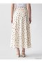 Two Mt Shop Quality Lcw Modest Ecru Polka Dot Long Women's Skirt - 4