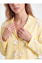Two Mt Shop Quality Lcw Young Yellow Combed Cotton Patterned Long Sleeve Women's Pajama Set - 3
