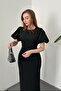 Black Sleeves Balloon Dress - 4