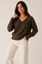 V-Neck Lace Detailed Basic Knitwear Sweater - 2