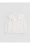 Alita City with a Difference, Lcw Studio White Embroidered Oval Neck Long Sleeve Women's Blouse - 6