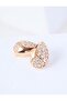 Gold Color Drop Shape Textured Shiny Earrings - 2