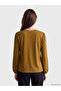 Alita City Lcw Grace Green Combed Cotton Plain Oval Neck Long Sleeve Women's Blouse with a Difference - 4