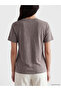 Two Mt Shop Quality Lcw Vision Brown Combed Cotton Plain Super Skinny & Extra Narrow Short Sleeve Women's T-Shirt - 4