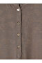 Lcw Grace Brown Ruffle Cowl Neck Patterned Dress - 6